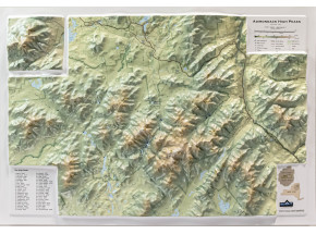 Adirondack High Peaks 3D Raised-Relief Map