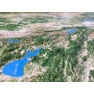 Central California & Northern Sierra – 3D Earth Image Map