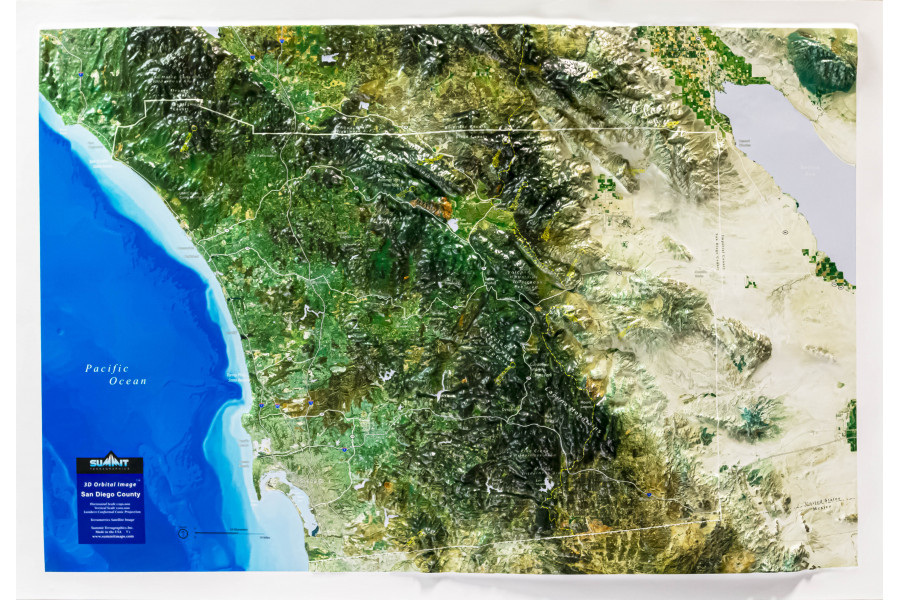 San Diego County – 3D Earth Image Map