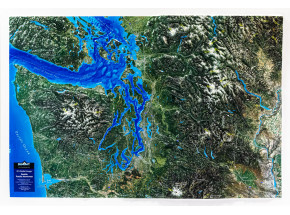 Seattle - Pacific Northwest – 3D Earth Image Map