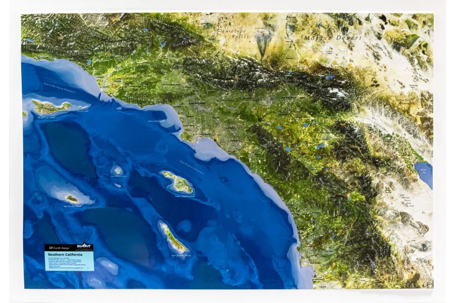 Southern California – 3D Earth Image Map