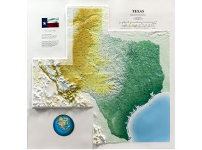 Texas State - Large 3D Map