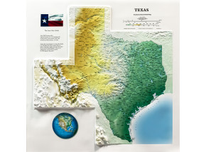 Texas State - Small 3D Map