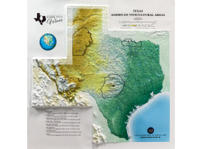 Texas American Viticultural Areas - Large 3D Map