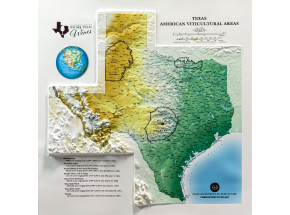 Texas American Viticultural Areas - Small 3D Map