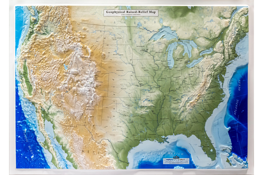 3D US Map – Geophysical Version