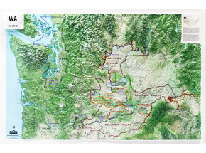 Washington State Wine - Large 3D Map