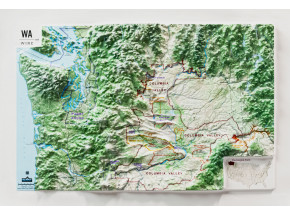 Washington State Wine - Small 3D Map